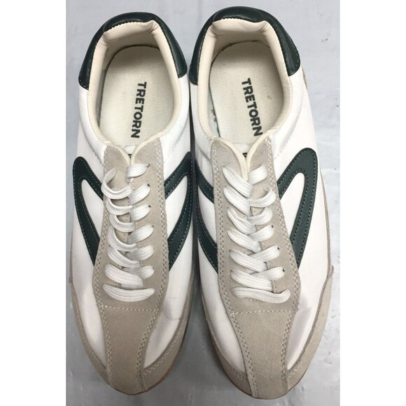 Tretorn Women's Rawlins White/Green Retro Sneaker Shoes SIZE 10 - Picture 1 of 5